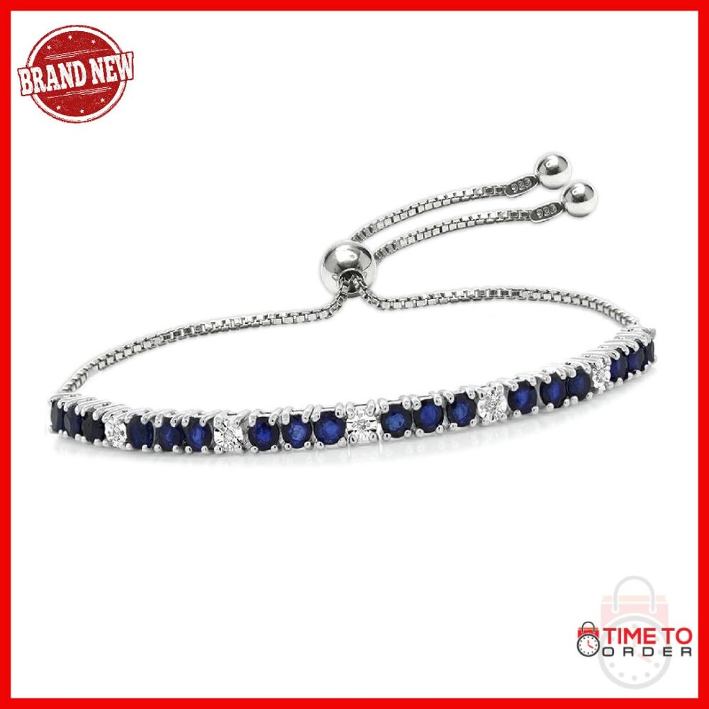 925 Sterling Silver Adjustable Bolo Bracelet Women's Tennis Chain